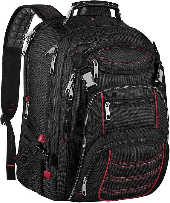 SINVICKO 18.4 Inch Laptop Backpack, Extra Large Travel Backpack, Large Capacity, Heavy Duty Laptop Backpack, Rfid 18.4 Red, 84"W x 72"H, Travel Backpacks