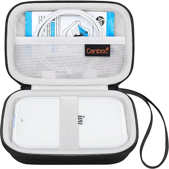 Canboc Hard Case for New Canon Ivy 2/ Canon Ivy/Canon Ivy CLIQ+ CLIQ 2 CLIQ+2 Photo Printer Mobile Wireless Bluetooth Instant Camera Printer, Mesh Bag fit Photo Paper Cable, Black
