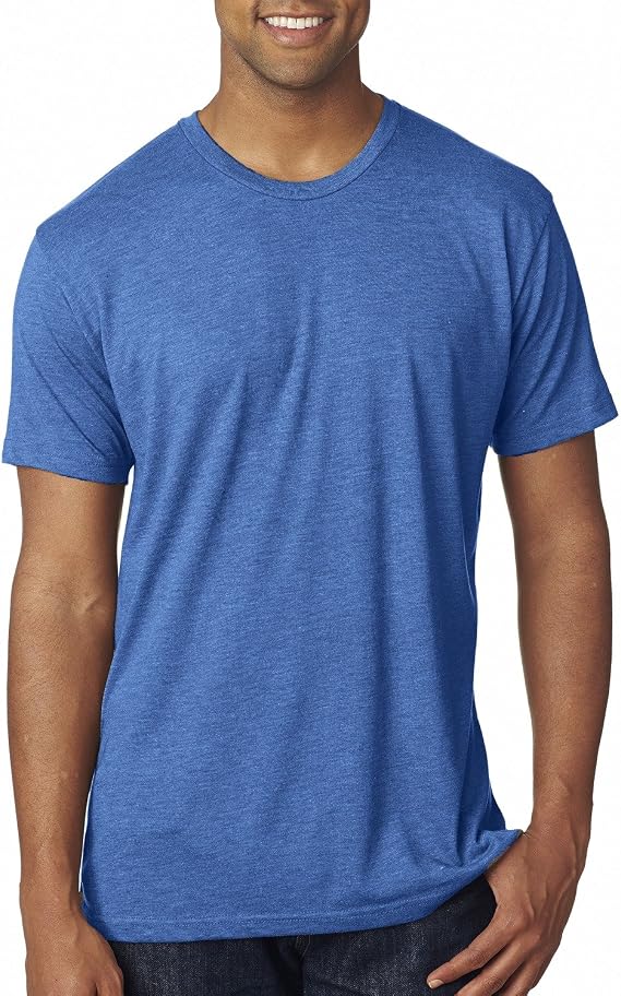Next Level Men's USA Tri-Blend Tee, Vintage Royal, Large