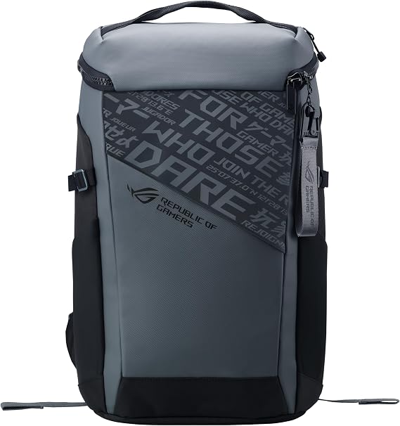 ASUS ROG Ranger BP2701 Cybertext Edition Laptop Backpack for Gaming Laptops up to 18 Inches 24 L Volume Water-Repellent Robust and Lightweight Cybertext Grey