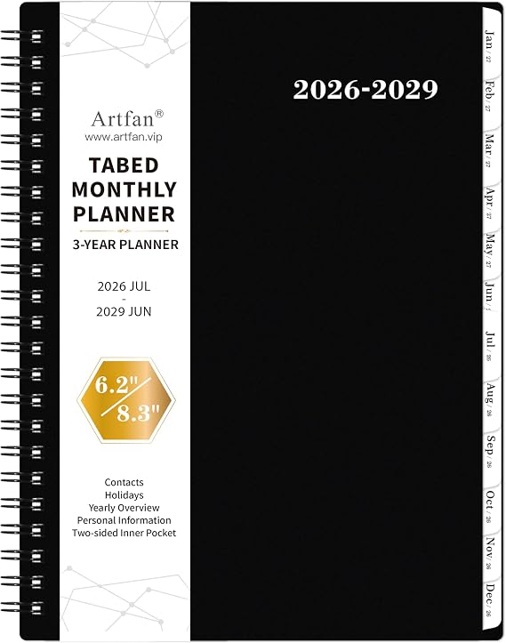 2026-2029 Monthly Planner/Calendar - JUL 2026 - JUN 2029, 6.2" x 8.3"