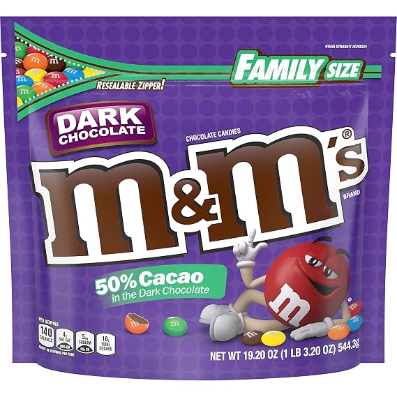 M&M Chocolate Candy - Dark Chocolate 19.2 OZ