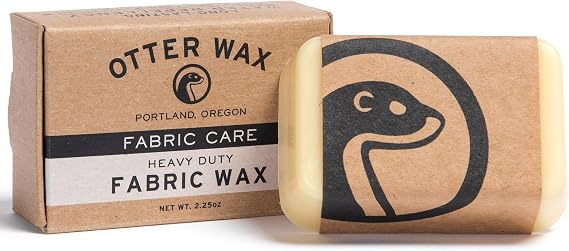 Otter Wax Heavy-Duty Fabric Wax Bar | 2.25 oz | Surface Sealing Waterproofing Wax for Waxed Canvas Jackets, Bags, Shoes & Rain Gear | All-Natural & PFAS-Free Beeswax Protectant | Made in Portland USA