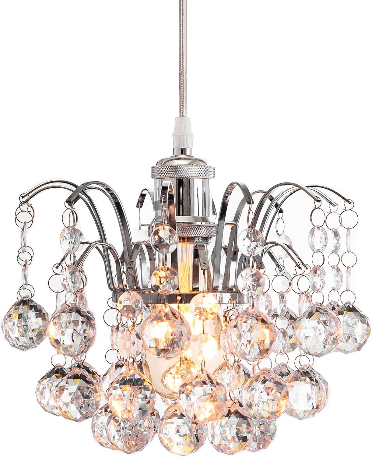 INNOTECK Faceted Oriel Pendant Light Shade, Steel