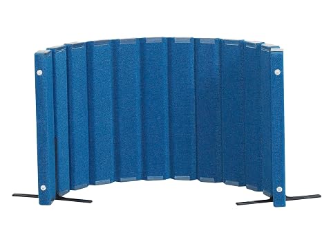Angeles Room Divider, Acoustic Room Divider Panel, Blue, 30" X 6'
