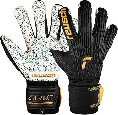 Reusch Attrakt Freegel Fusion Ortho-Tec Goalkeeper Gloves, BlackGold, Size 11