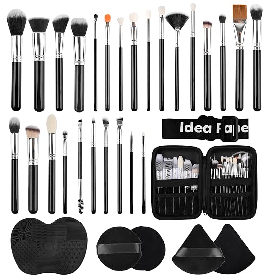 Makeup Brushes 32 Pcs Makeup Kit, Travel makeup brush set, Portable makeup brush set,Multi-functional Makeup Tool Set with Makeup Brush Foundation Brush Make up Brushes Set (LH32, Count, 32)