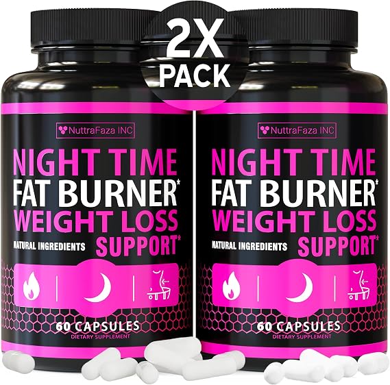 (2 Pack) Night Time Weight Loss Pills for Women - Advanced Fat Burner Pills