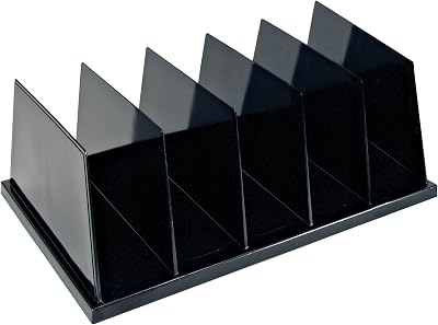 Officemate Recycled Large Standard Sorter, 5 Compartments, 13.5 x 9 x 5 Inches, Black 26192