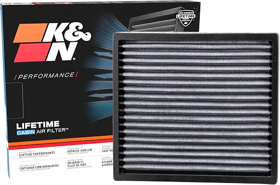 K&N LIFETIME Cabin Air Filter: Washable, Clean Air for your Cabin, VF2000