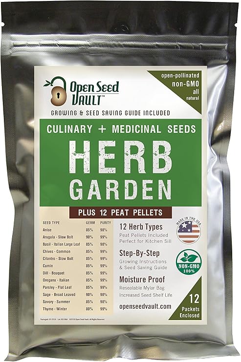 Herb Seeds, 12 Packs, Non-GMO, 4,000+ Seeds, 2026