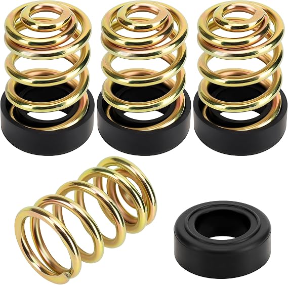 4 Set 283516 Compression SEAT Spring & 422127-4 Cap Kits Compatible with Gra-sshopper, Joh-n Deere,Cub Cadet ZT1,Hus-qvarna TS 142 Mower Seat,Fit XD 1687915, 1688050, XD 1696777