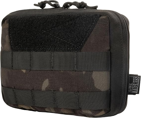 OneTigris MOLLE Pouch, Tactical Admin Pouch Belt EDC Tool Organizer Zippered Utility Waist Pack 7.5"x5"x2"