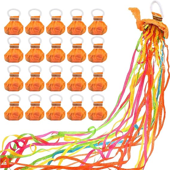 20 Pcs Throw Streamers Party Poppers Magic Paper Crackers Multi Streamers No Mess Throw Confetti Pop Out Streamers for Celebrations New Years Birthday Engagement Wedding(Packaging Color is Random)
