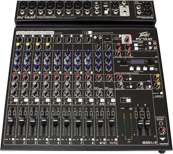 Peavey PV 14 AT 14 Channel Compact Mixer with Bluetooth and Antares Auto-Tune, small