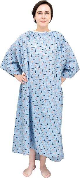 3 Pack - 10XL Hospital Hospital Gown with Tie Back Oversized Bariatric Hospital Gown Washable Patient Robe Big Size Hospital Gown