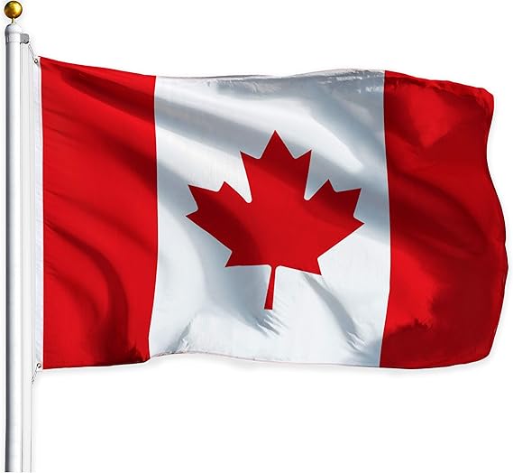 G128 Canada Canadian Flag | 3x5 Ft | LiteWeave Series Printed 100D Polyester | Country Flag, Vibrant Colors, Brass Grommets