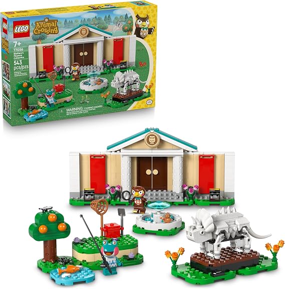 LEGO Animal Crossing Blatherss Museum Collection Building Toy - Pretend Play Set W/2 Toy Minifigures for Girls & Boys, Ages 7+ Building Blocks for Kids - Gift Idea for Birthdays & Gamers - 77056