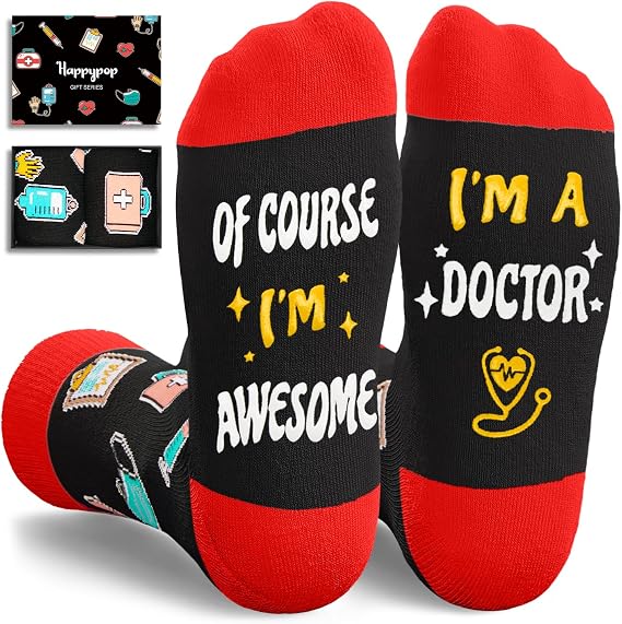 HAPPYPOP Doctor Vet Tech Gifts Socks - Awesome Doctors Vet Tech Appreciation Gifts Socks