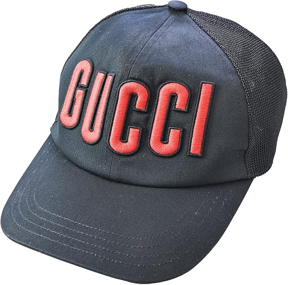 Gucci 701324 4HAOY 1060 L Baseball Cap Cap Hat with Patch Embroidered Logo Embroidery Men's Women's Unisex Black