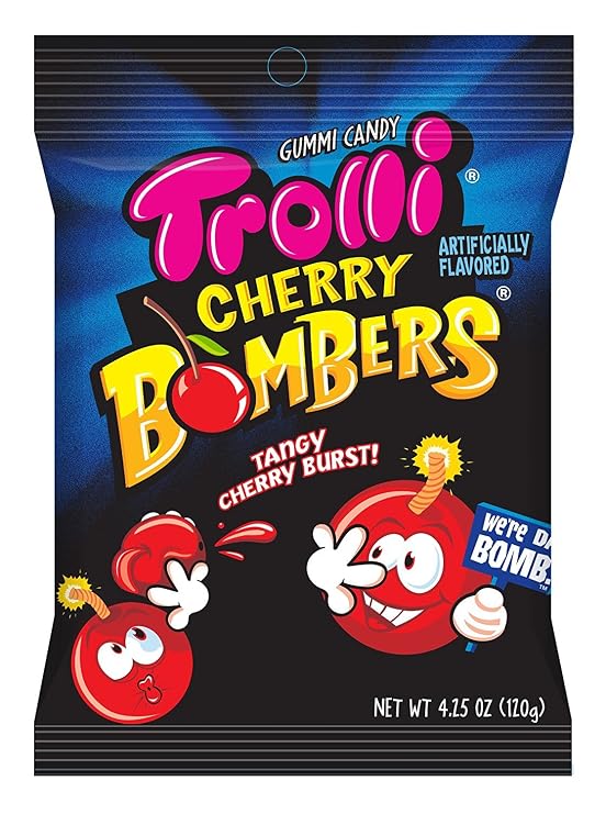 Trolli Cherry Bombers Gummy Candy, 4.25 Ounce Bag
