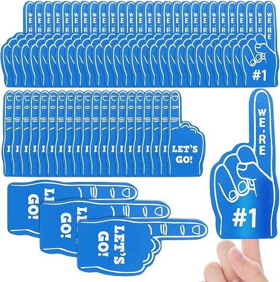 50 Pieces Mini Foam Fingers We're #1 Sports Party Supplies