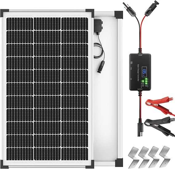 Voltset 12V 100W Solar Panel Kit Trickle Battery Charger Maintainer for Car