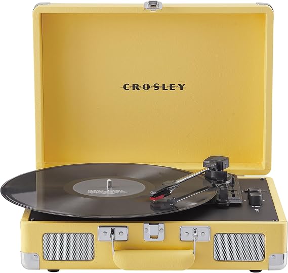 Crosley CR8005F-LY Cruiser Plus Record Player, Lemon Yellow