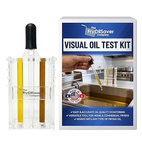 Fryer Oil Test Kit - Visual Two Color Analysis - Deep Fryer Oil Analysis Kit w/Eye Dropper, includes MirOil Fry Powder - Monitor Grease Quality for Kitchen, Restaurant, Food Truck - by FryOilSaver Co.