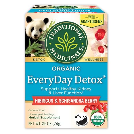 Traditional Medicinals Organic EveryDay Detox Tea, 16 Tea Bags (Pack of 1)