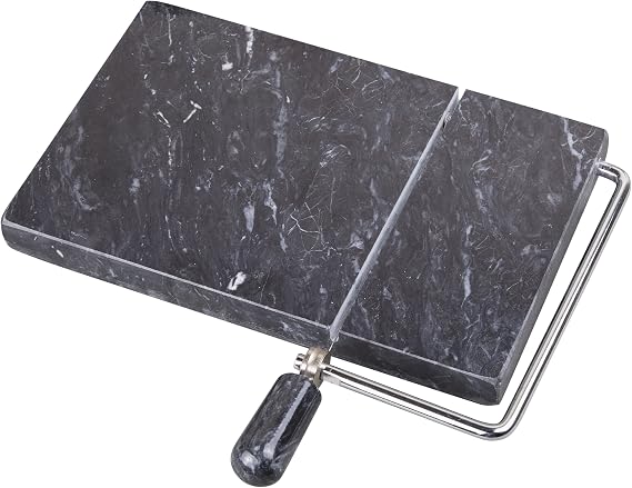 Creative Home Black Marble 5" L x 8" W Cheese Slicer