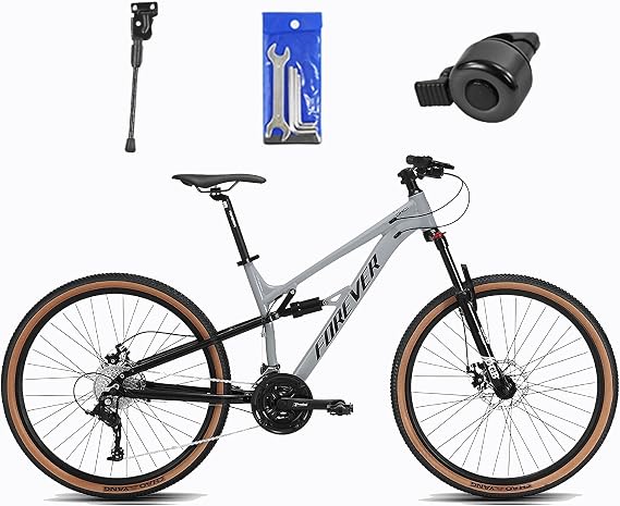 Mountain Bike 27.5" Full Suspension MTB 27 Speed Shifter Aluminum Frame Cross Country XC Entry Light Trail Bicycle Full Suspension Mountain Bike Street Road