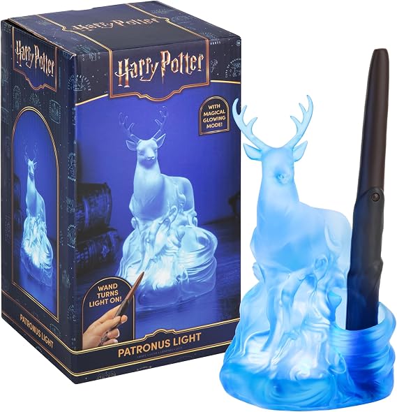 Paladone Harry Potter geyik patronus lamba, sihirli değnek uzaktan kumandalı, resmi lisanslı büyücü dünyası ürünü, pille çalışan koleksiyon hediyesi, ev dekorasyonu
