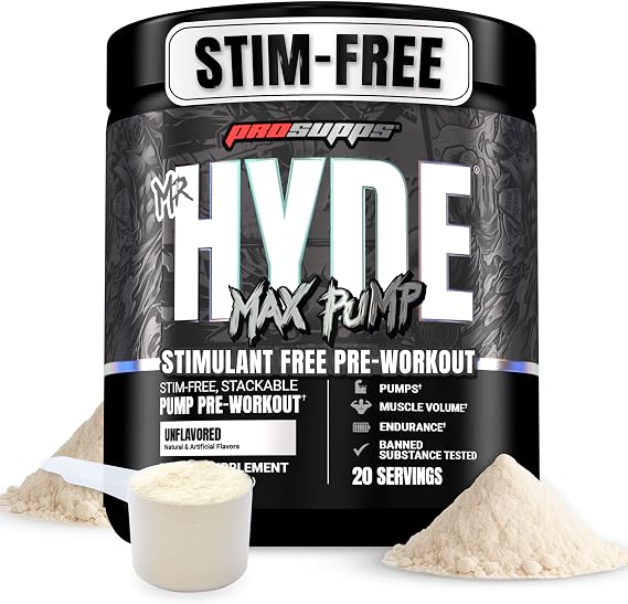 ProSupps Mr. Hyde Max Pump Pre Workout Powder, Unflavored