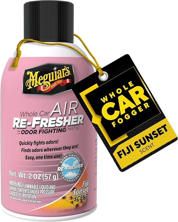 Meguiar's Whole Car Air Refresher, Odor Fighting Mist, Fiji Sunset, 2 Oz