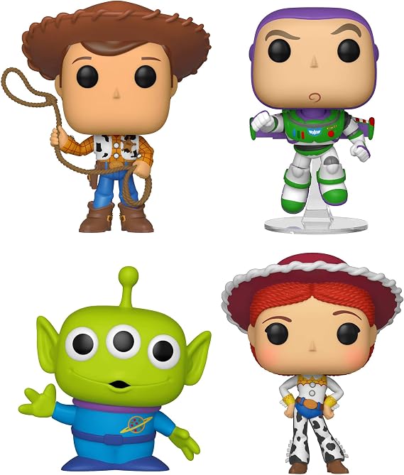 Funko Disney: POP! Toy Story 4 Collectors Set 1 - Woody, Buzz, Alien, Jessie