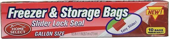 Home Select Food Storage Bags Gallon