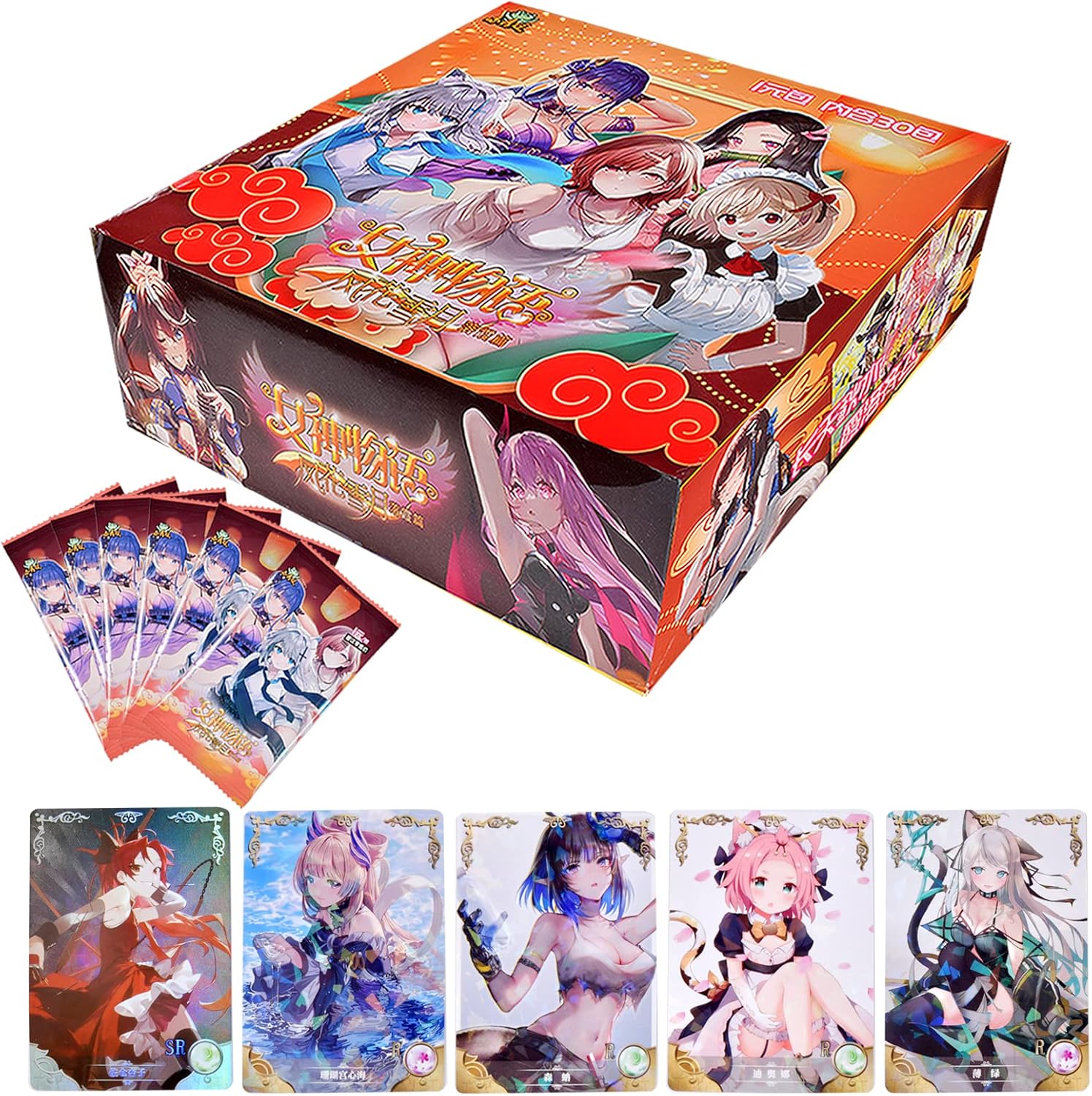 Anime Cards, 150 Anime Waifu Trading Cards, Anime Solitaire Trading Cards, Anime Girls Transaction Card 1 Yuan Set Series, Collection of Student Fans and Anime Enthusiasts