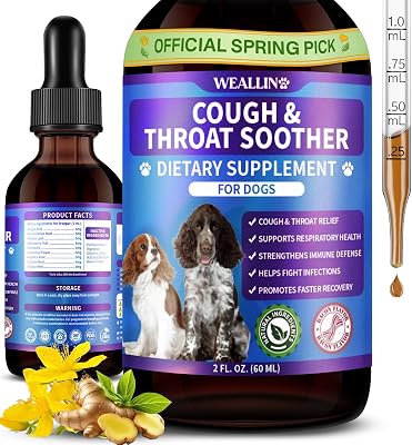 Dog Cough Treatment Support for Dogs - Dog Cough Care Natural Solution for Cough Natural Dog Cough Supplement Herbal Drops Support for All Breeds - 60 ml2 Fl Oz