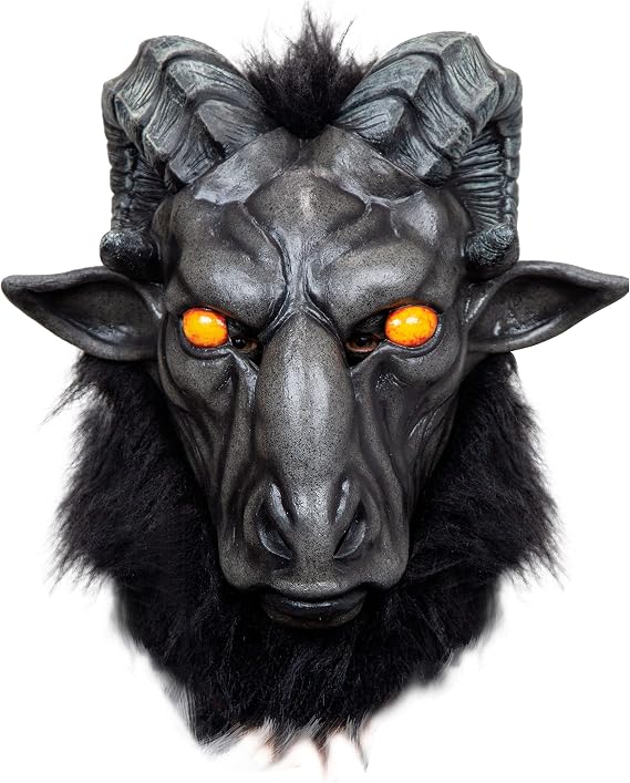 Ghoulish Productions Baphomet Mask - Latex Halloween Mask, One Size, Adult, Devil's Line