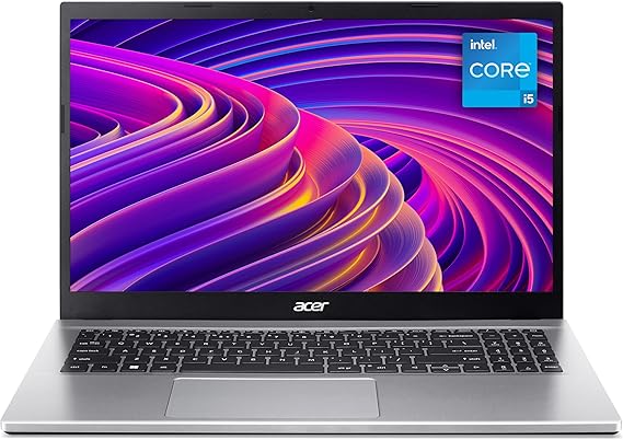 acer Aspire 3 A315-59 Laptop - Intel Core i5-1235U, 8GB, 256GB SSD, Integrated Graphics, 15.6" Full HD, Windows 11, Silver