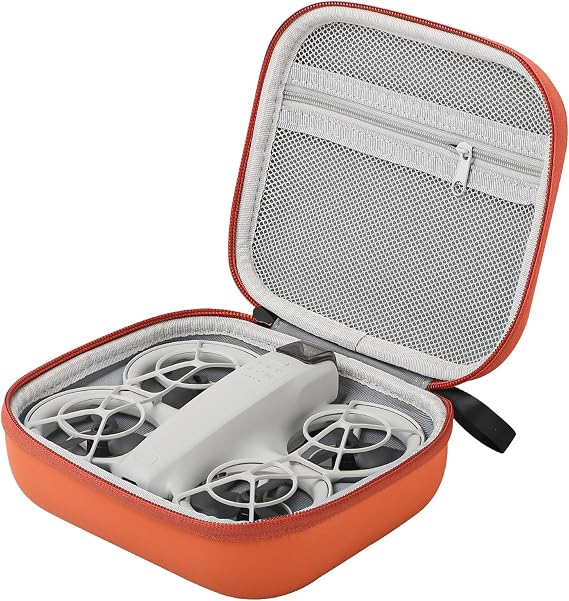 Anbee Neo Drone Carrying Case - Portable Hard Travel Storage Bag for DJI RC (Body Case, Orange)