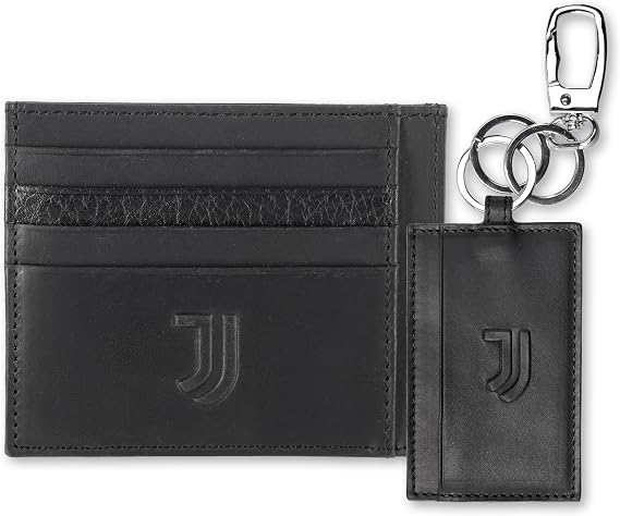Juventus Official Leather Card Holder and Keyring Set