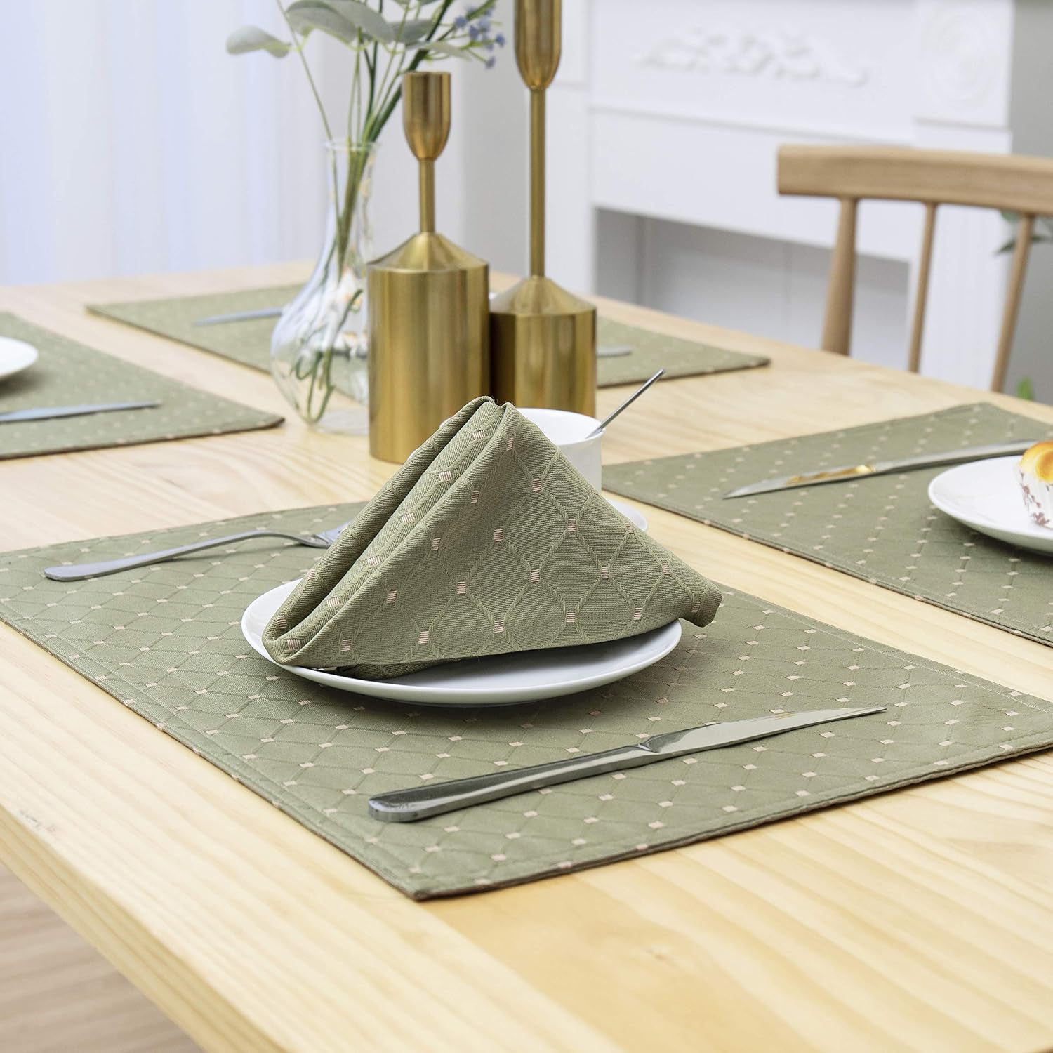 Randall Cloth Napkin Set of 4 19“×19, Solid Washable for Holiday Dining, Wedding or Party
