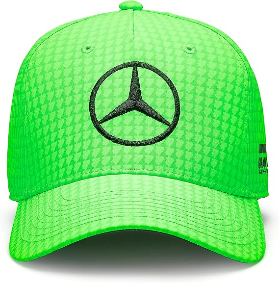 Mercedes AMG Petronas Formula One Team - Kids 2023 Lewis Hamilton Driver Hat - Neon Green - Size: One size