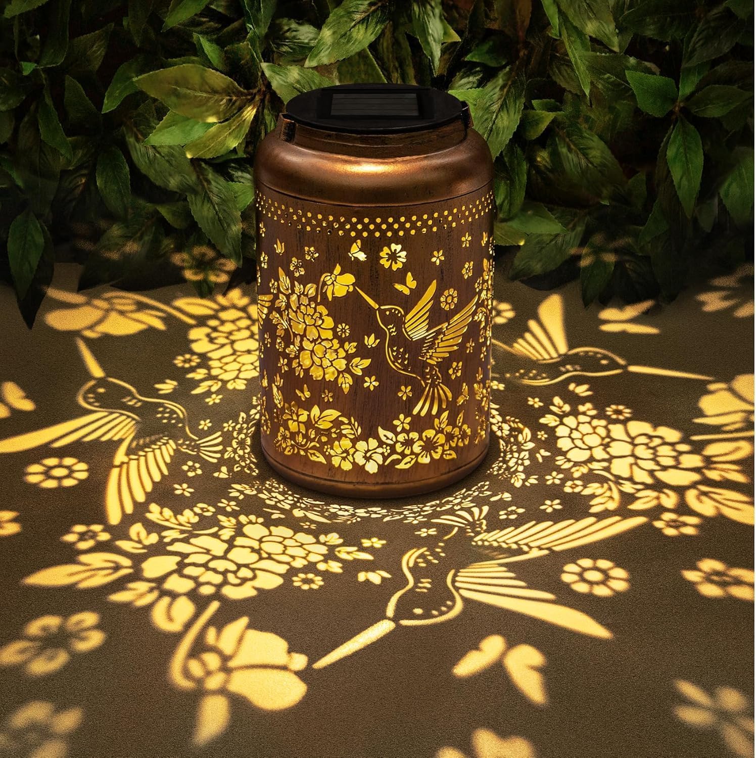 Gifts for Mom Hummingbird Solar Lanterns Outdoor Waterproof, Solar Lanterns Decorative Birthday Mothers Day, Hanging Lantern Outdoor for Patio, Porch, Garden Decor