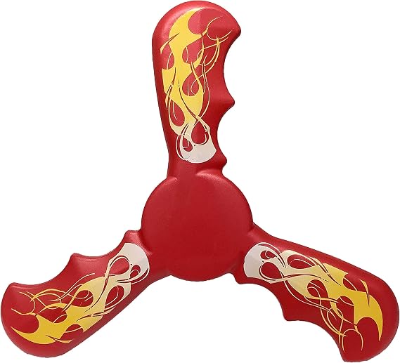 Colorado Boomerangs ArcFire Red Boomerang - Great Beginner Boomerang for Kids or Adults. Soft and Safe.