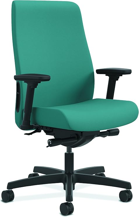 HON Endorse Mid-Back Task Chair- Upholstered Computer Chair for Office Desk, Glacier (HLWU)