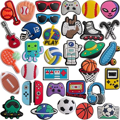 monochef Shoe Charms for Shoes Bracelet Wristband Party Gifts, Bulk Cute Shoe Decoration Charms, Shoe Charm for Clog Sandals Birthday Favors Girls Boys Kids Teens Adults Valentines Day Gifts Easter