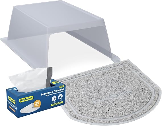 PetSafe ScoopFree Clumping Self Cleaning Litter Box Hood & Accessory Bundle